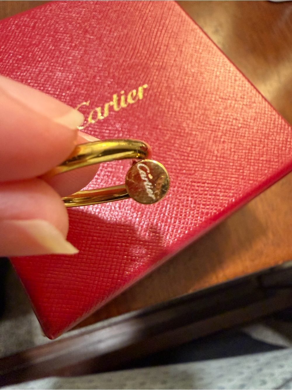 Nail ring in yellow gold - Picture 2 of 7